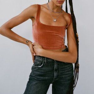 Urban Outfitter’s Maddie Ribbed Velvet Cropped Tank Top